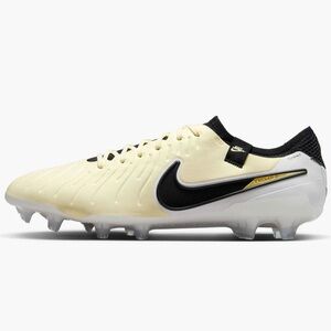 Nike Legend 10 Elite FG Soccer Cleats Size 8 Lemonade Metallic Gold Coin Black
